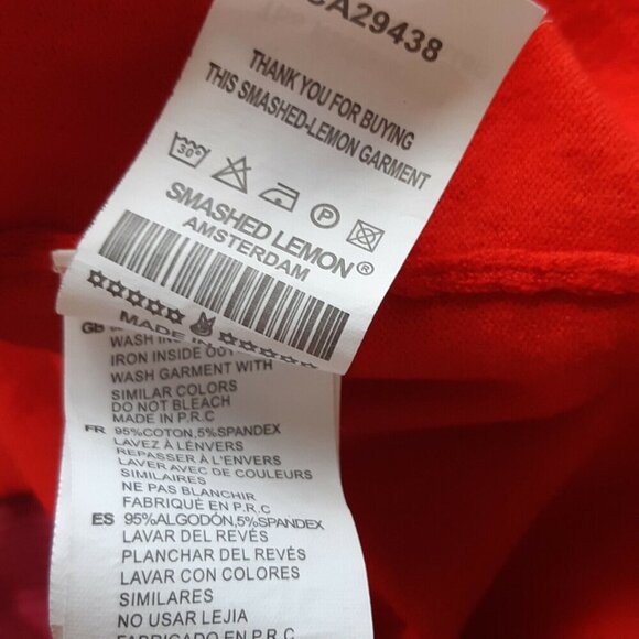 Womens Cropped Knit Cardigan Red US 10 Button Front Smashed Lemon Amsterdam - Picture 5 of 5